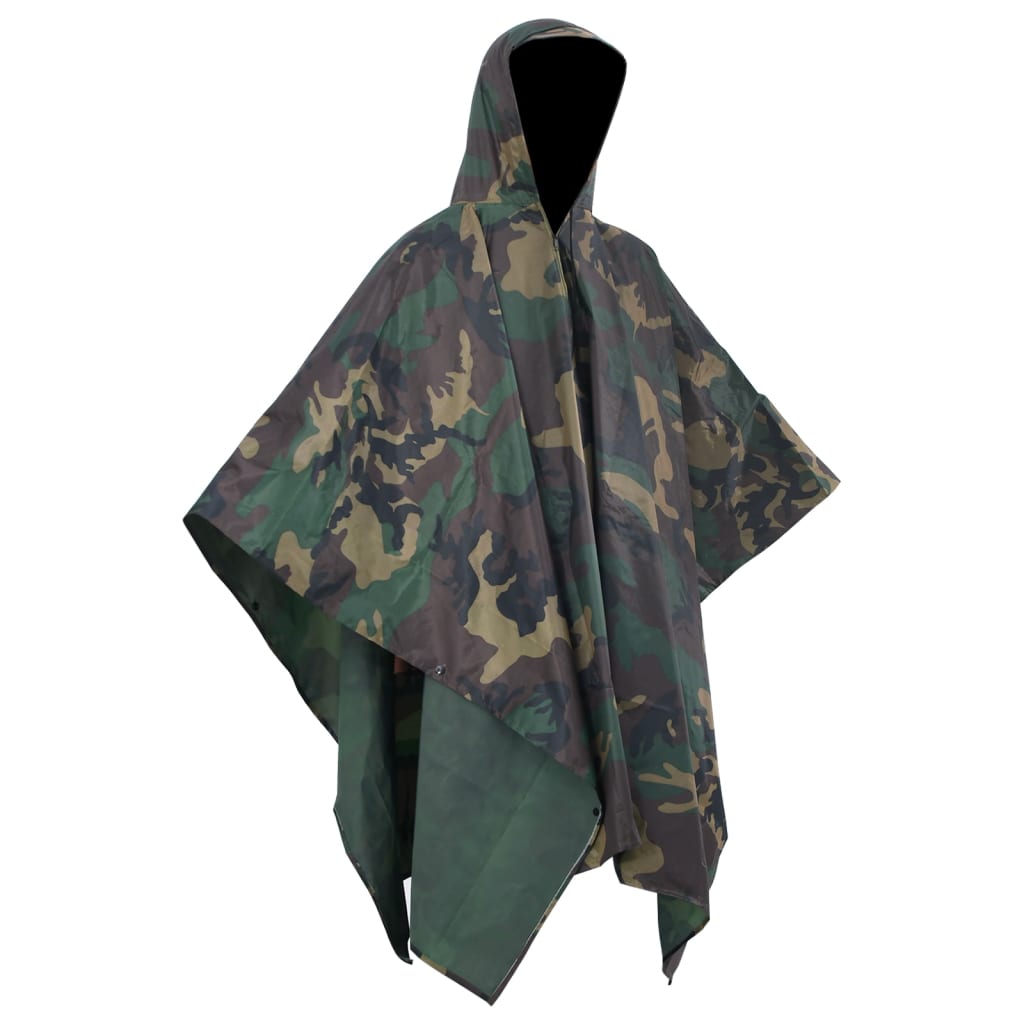 Regenponcho voor kamperen/wandelen leger waterdicht camouflage is nu te koop bij PeponiXL, paradijselijk wonen!