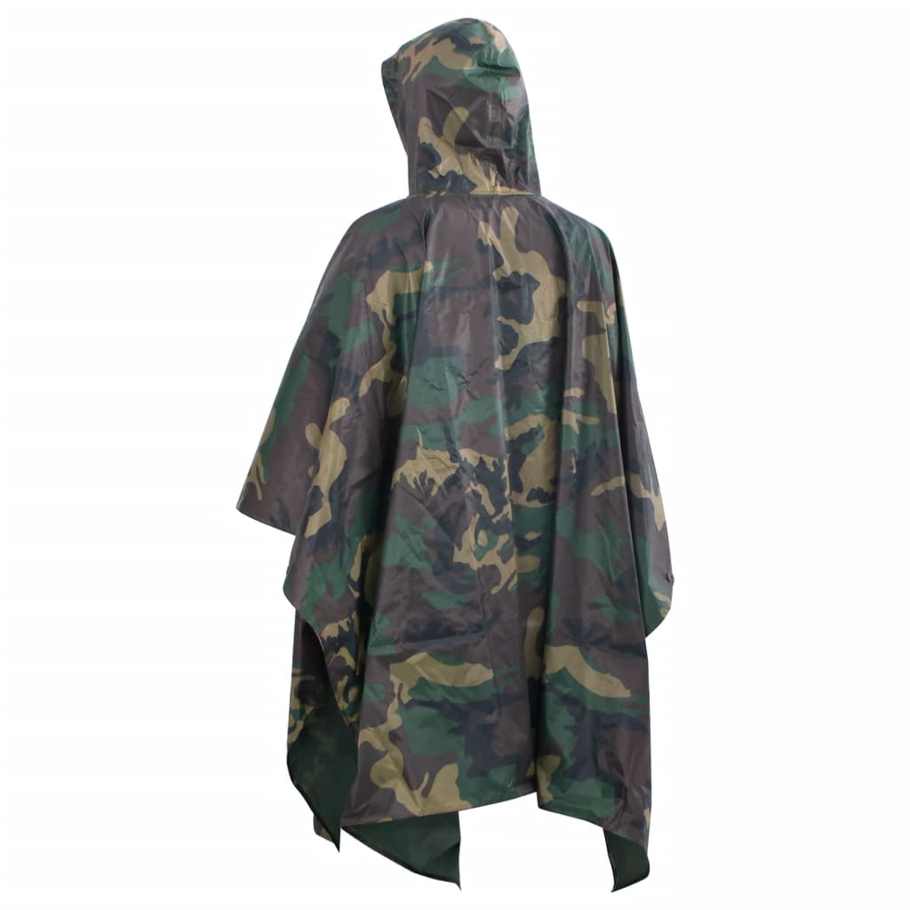 Regenponcho voor kamperen/wandelen leger waterdicht camouflage is nu te koop bij PeponiXL, paradijselijk wonen!