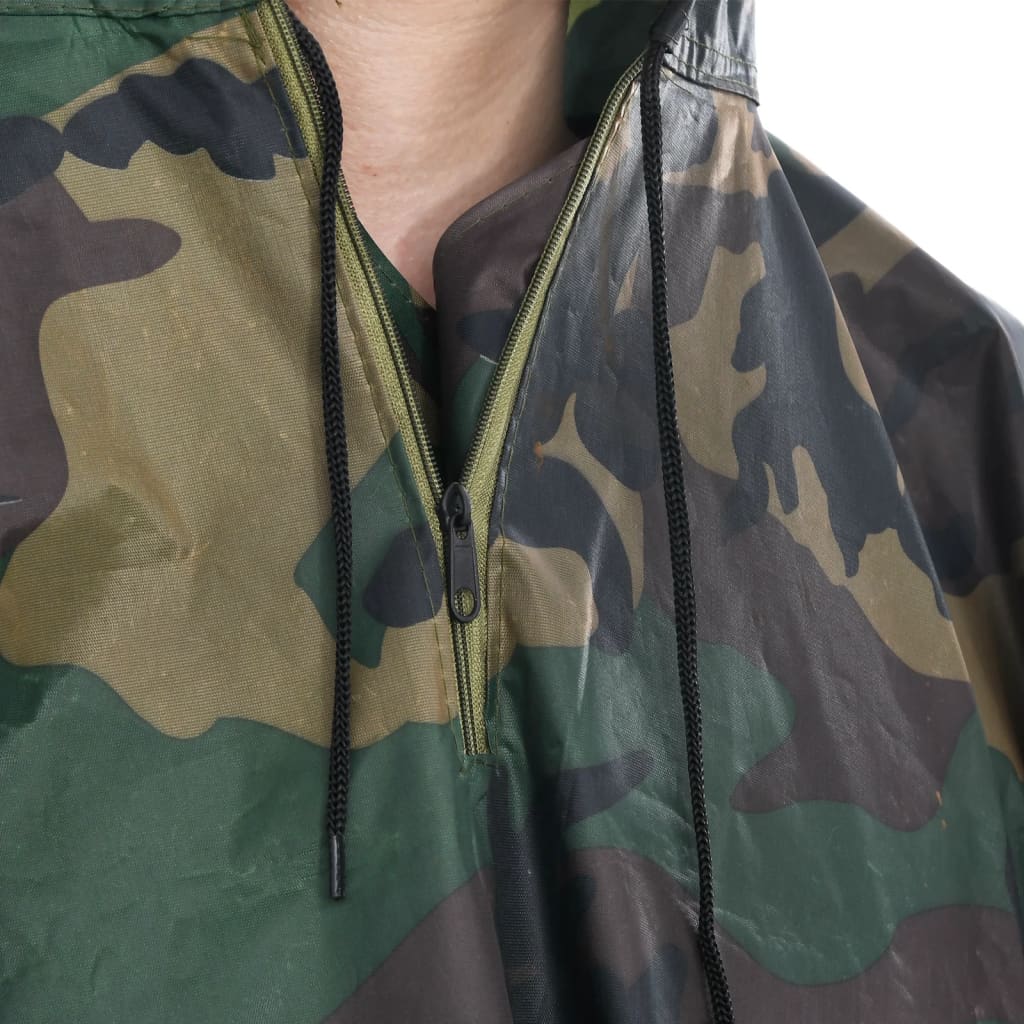 Regenponcho voor kamperen/wandelen leger waterdicht camouflage is nu te koop bij PeponiXL, paradijselijk wonen!