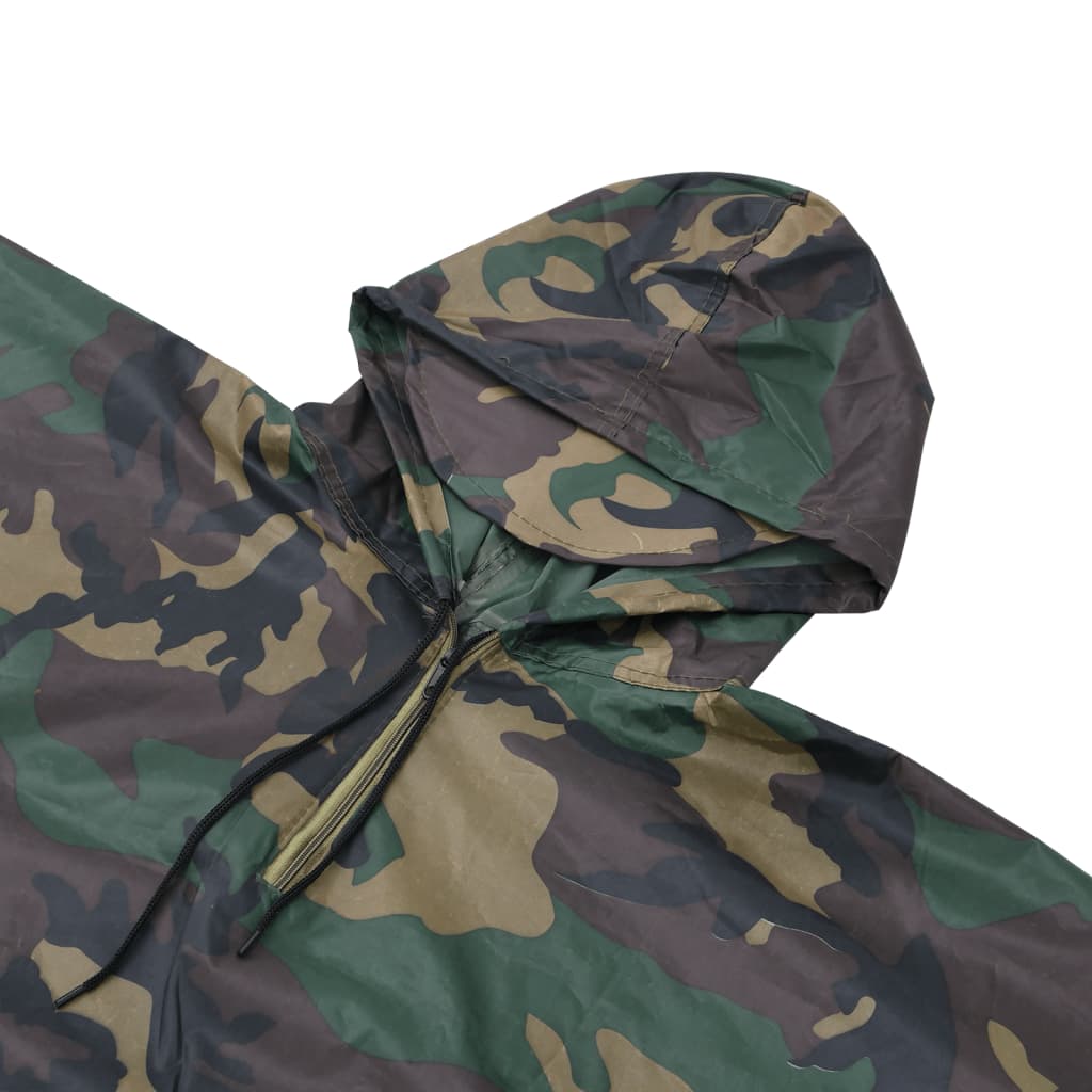 Regenponcho voor kamperen/wandelen leger waterdicht camouflage is nu te koop bij PeponiXL, paradijselijk wonen!