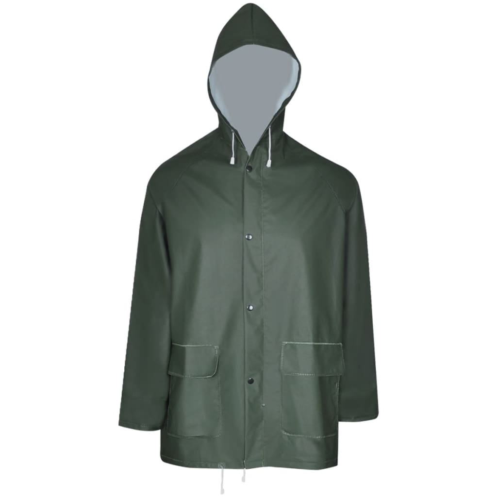 Tweedelig regenpak waterbestendig met capuchon groen XL is nu te koop bij PeponiXL, paradijselijk wonen!