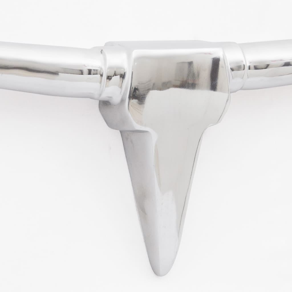 Stierenkop voor aan de muur aluminium 96 cm zilverkleurig is nu te koop bij PeponiXL, paradijselijk wonen!