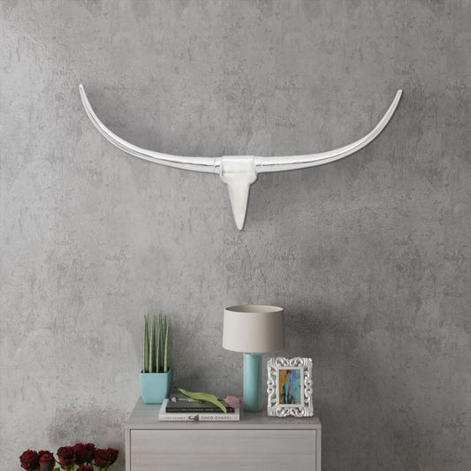 Stierenkop voor aan de muur aluminium 96 cm zilverkleurig is nu te koop bij PeponiXL, paradijselijk wonen!