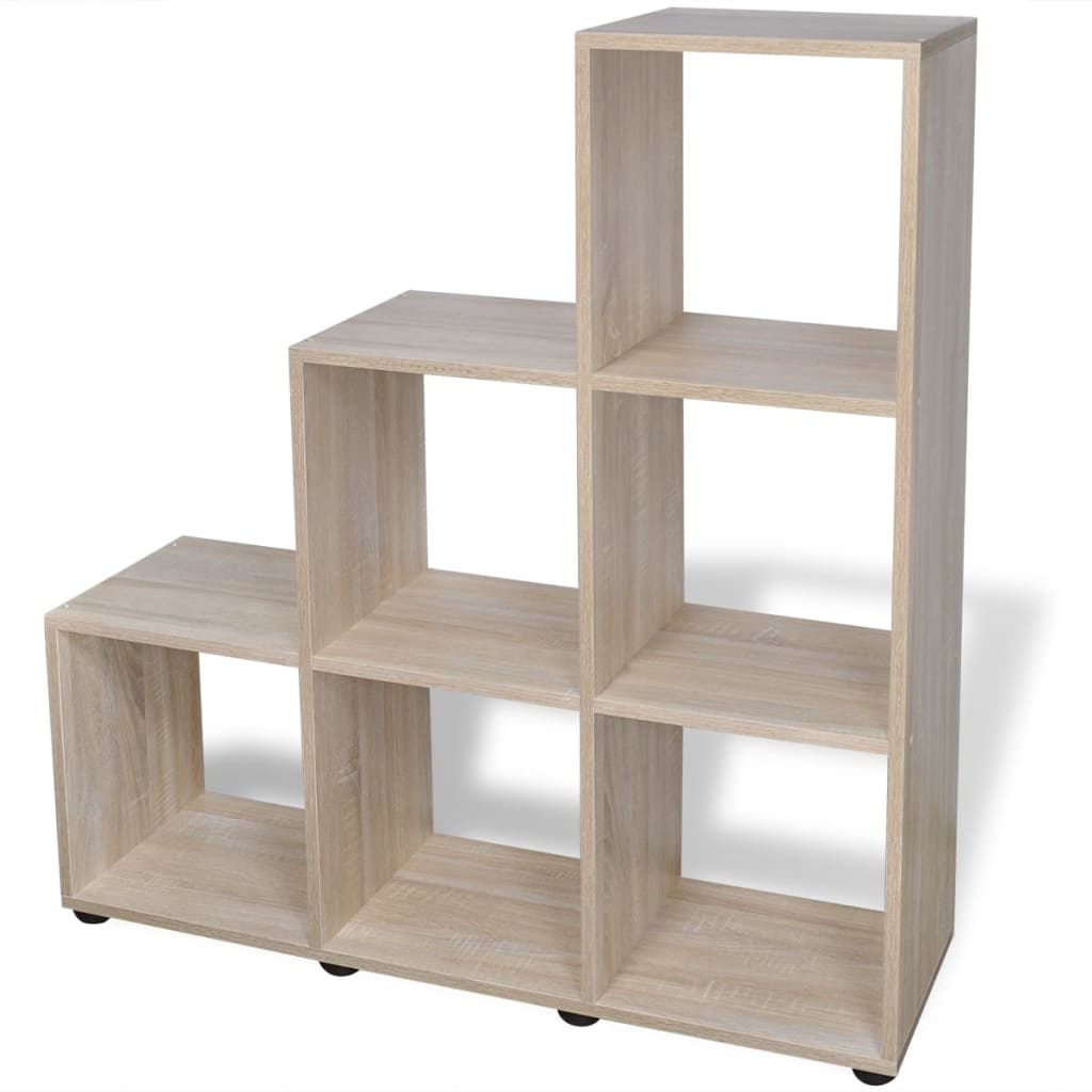 Boekenkast/presentatiemeubel trapvormig 107 cm eikenkleur is nu te koop bij PeponiXL, paradijselijk wonen!