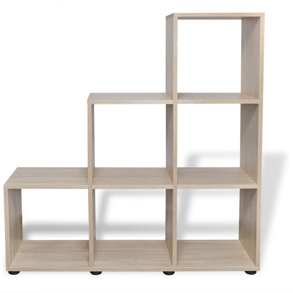 Boekenkast/presentatiemeubel trapvormig 107 cm eikenkleur is nu te koop bij PeponiXL, paradijselijk wonen!