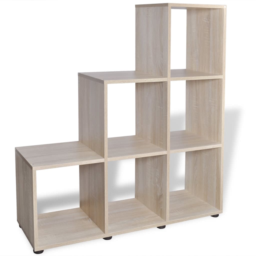 Boekenkast/presentatiemeubel trapvormig 107 cm eikenkleur is nu te koop bij PeponiXL, paradijselijk wonen!