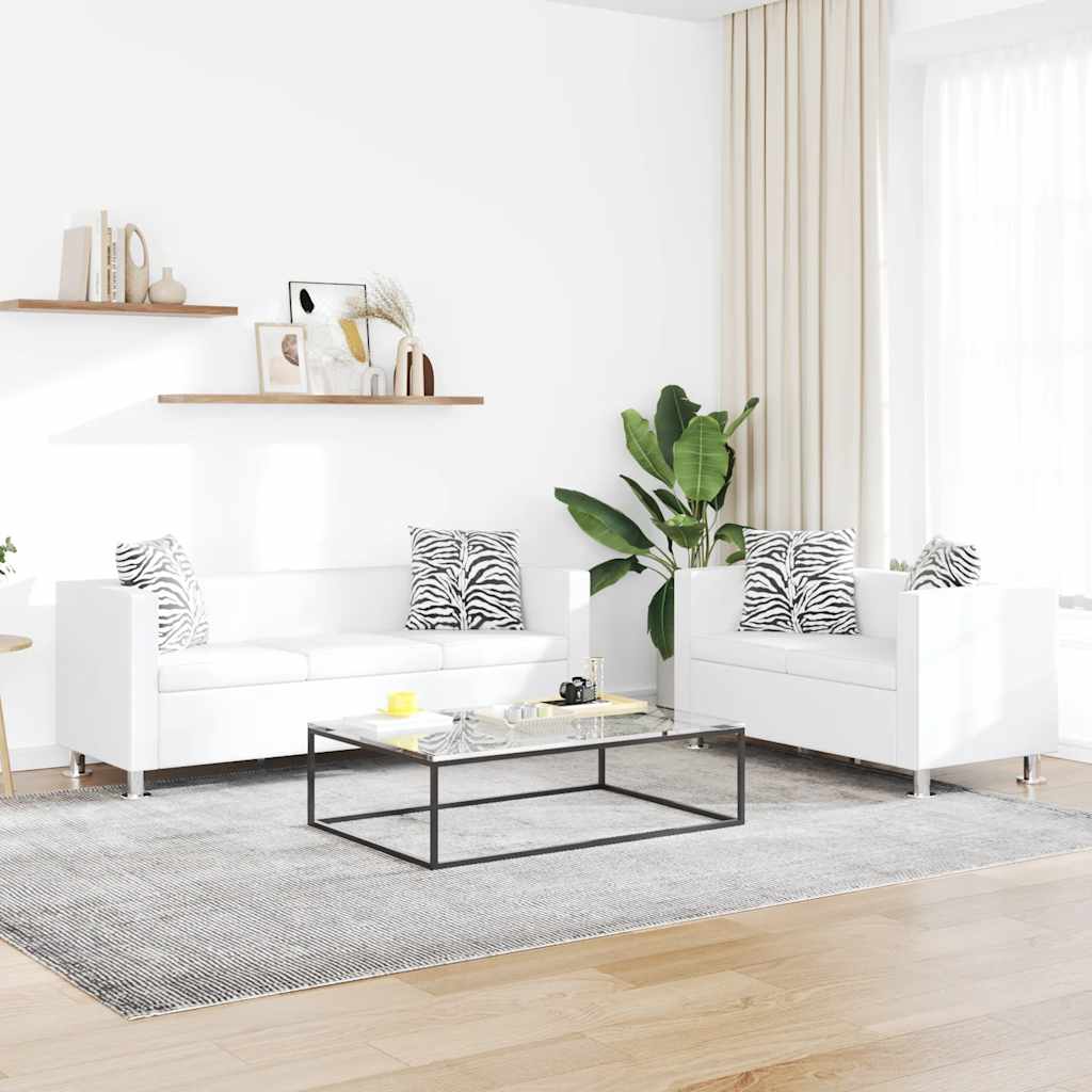 Bankstel kunstleer wit is nu te koop bij PeponiXL, paradijselijk wonen!