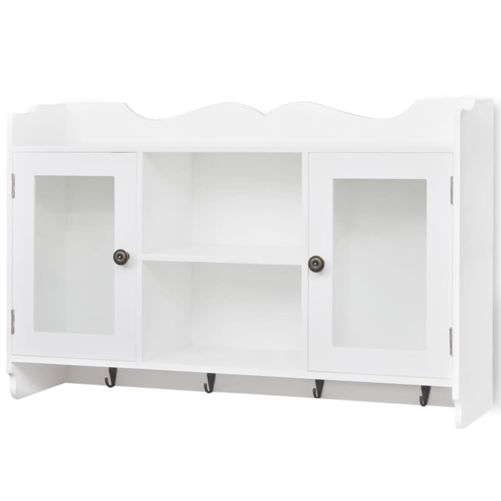 Wandschap voor boeken/DVD's MDF wit is nu te koop bij PeponiXL, paradijselijk wonen!