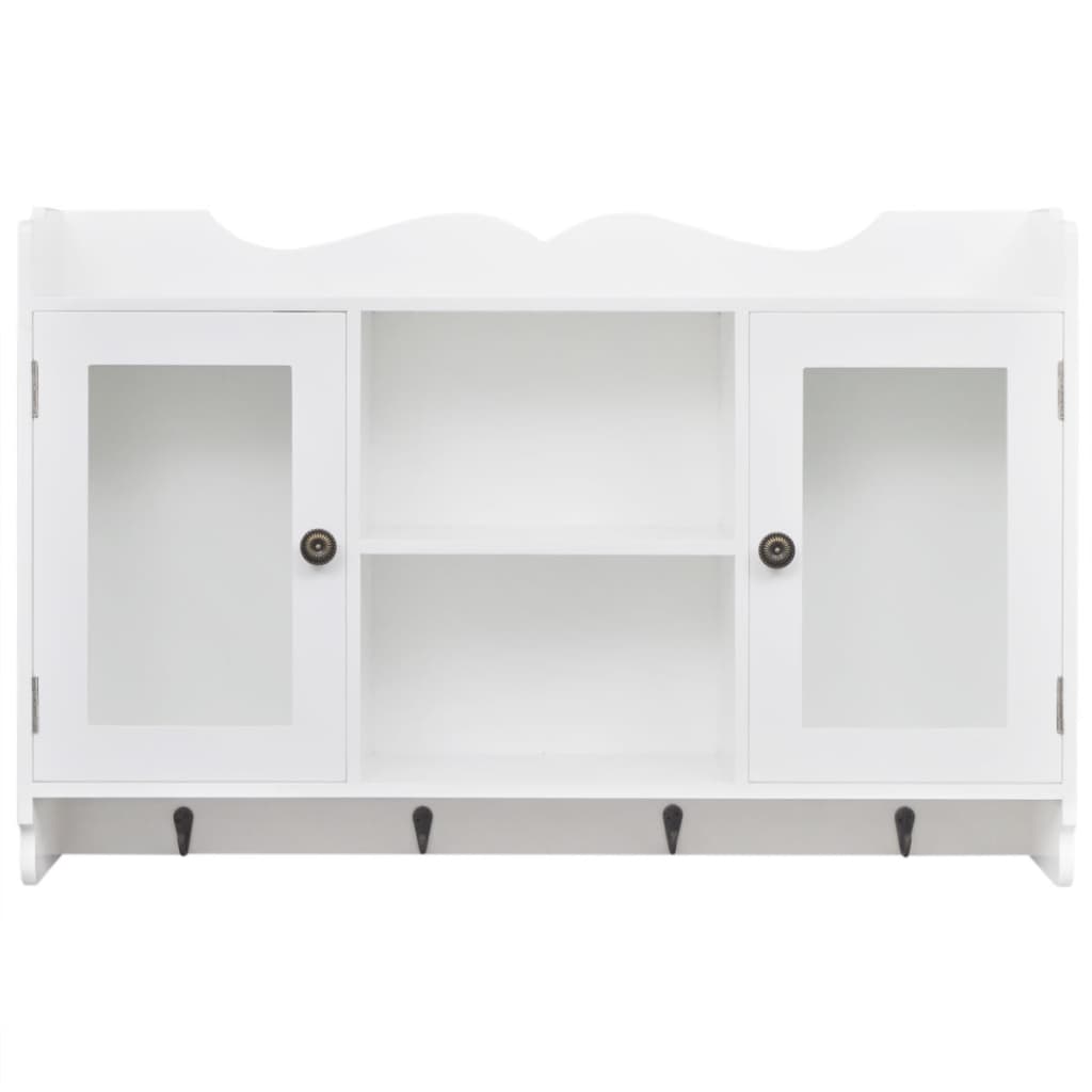 Wandschap voor boeken/DVD's MDF wit is nu te koop bij PeponiXL, paradijselijk wonen!