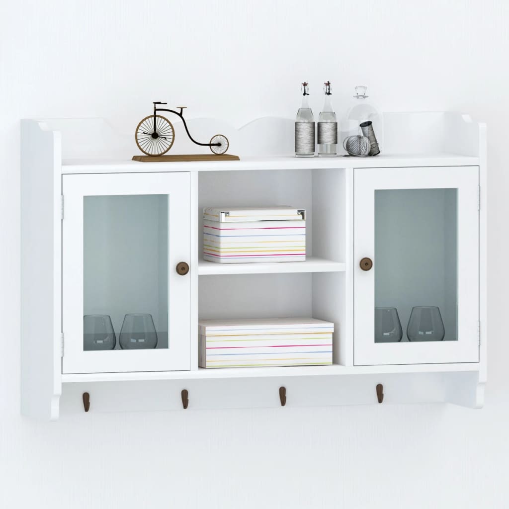 Wandschap voor boeken/DVD's MDF wit is nu te koop bij PeponiXL, paradijselijk wonen!
