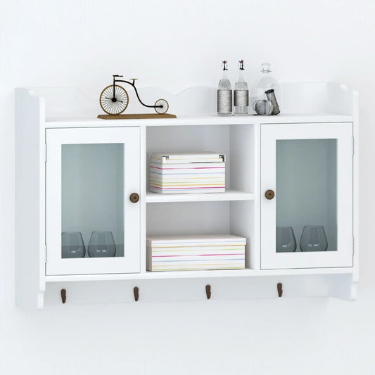 Wandschap voor boeken/DVD's MDF wit is nu te koop bij PeponiXL, paradijselijk wonen!