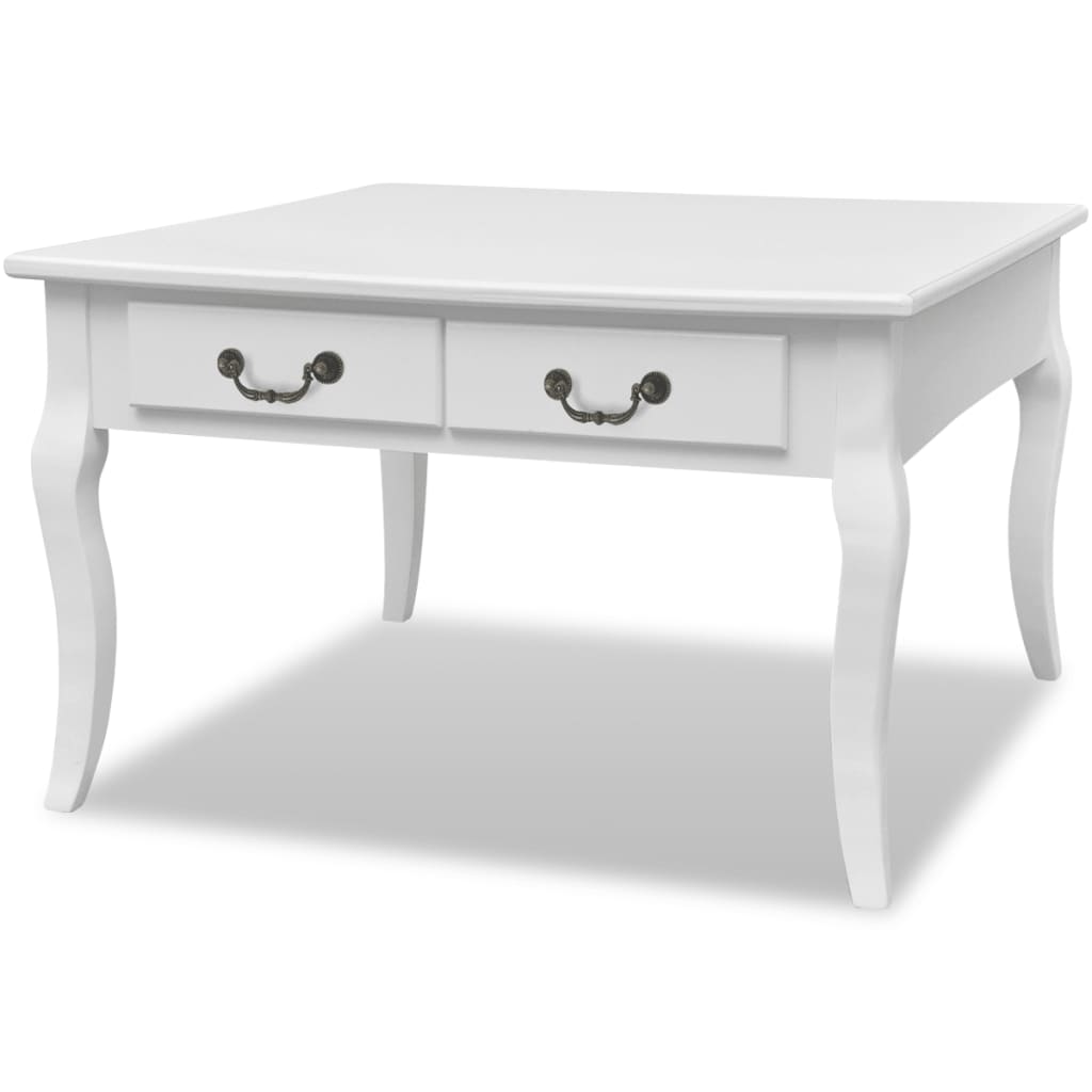 Salontafel met 4 lades wit is nu te koop bij PeponiXL, paradijselijk wonen!