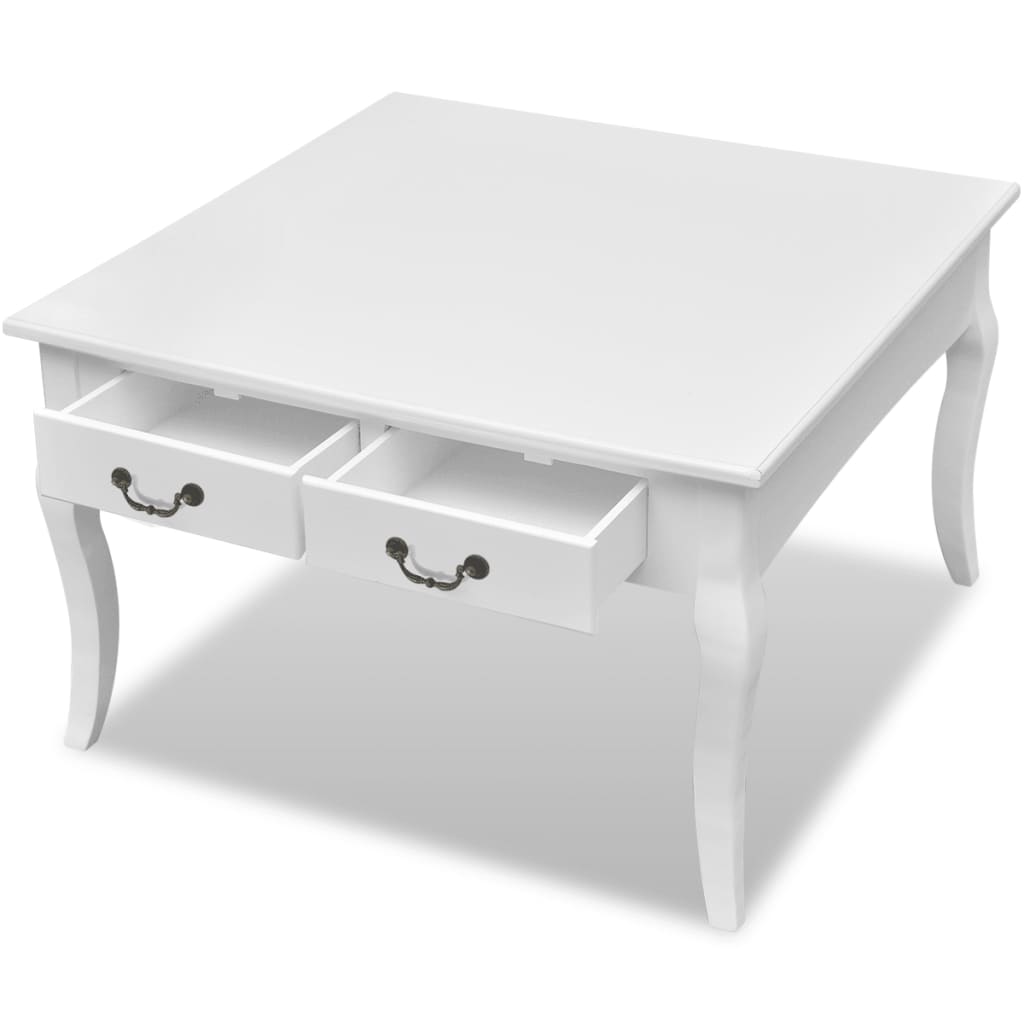 Salontafel met 4 lades wit is nu te koop bij PeponiXL, paradijselijk wonen!