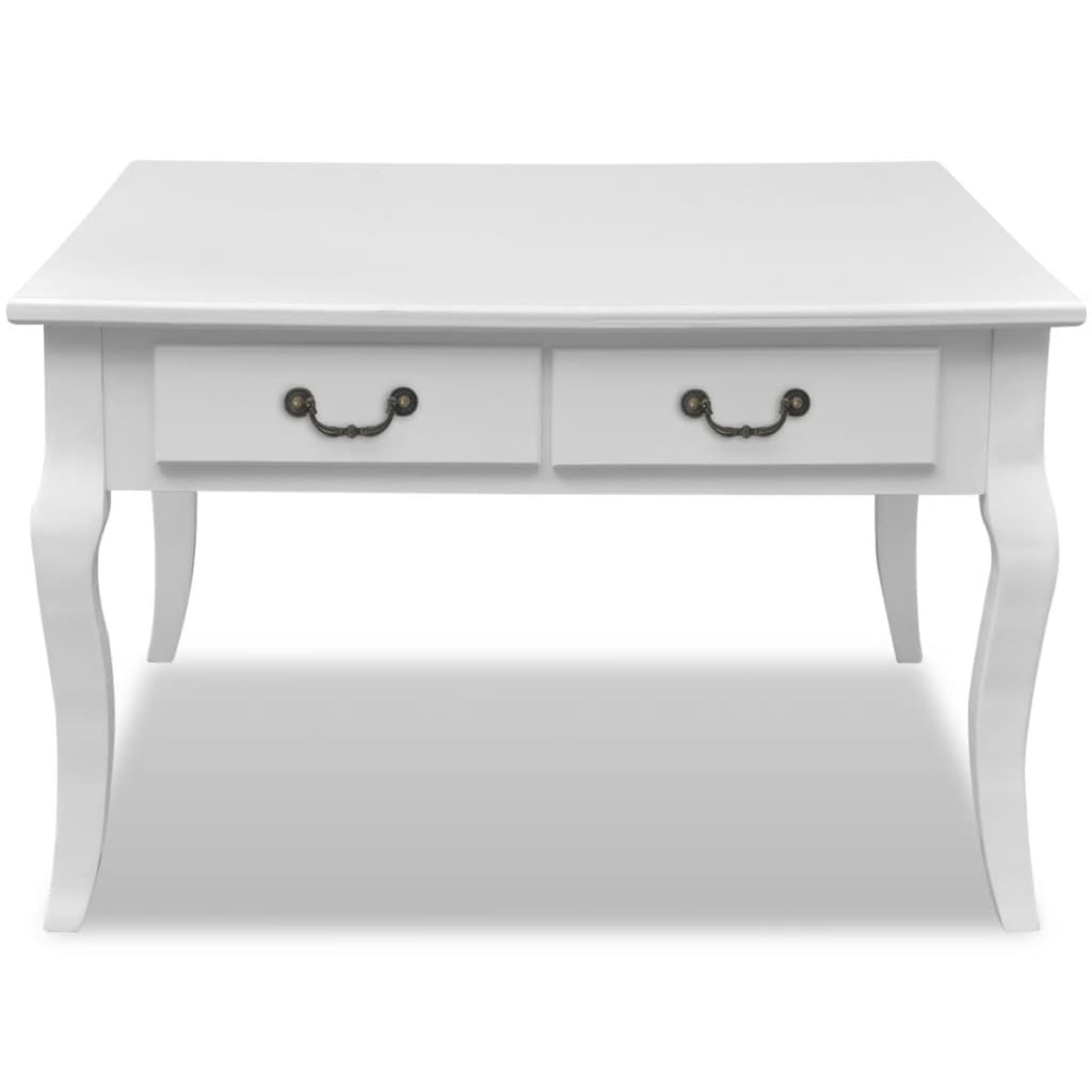 Salontafel met 4 lades wit is nu te koop bij PeponiXL, paradijselijk wonen!