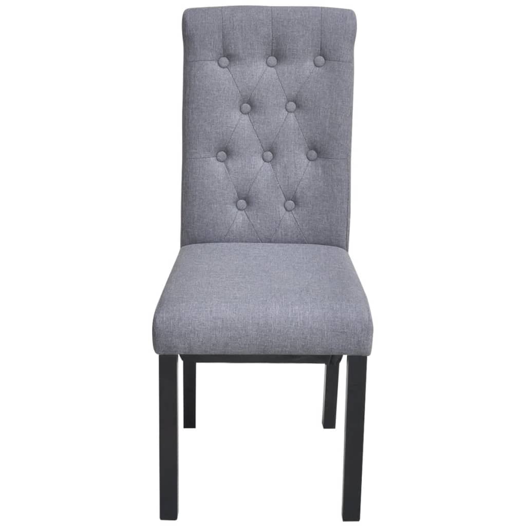 Eetkamerstoelen 6 st stof lichtgrijs is nu te koop bij PeponiXL, paradijselijk wonen!