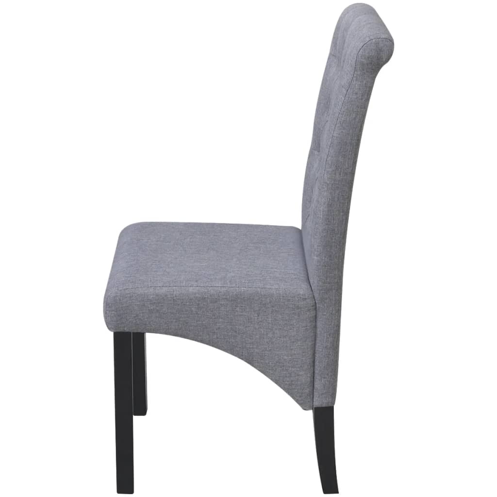 Eetkamerstoelen 6 st stof lichtgrijs is nu te koop bij PeponiXL, paradijselijk wonen!