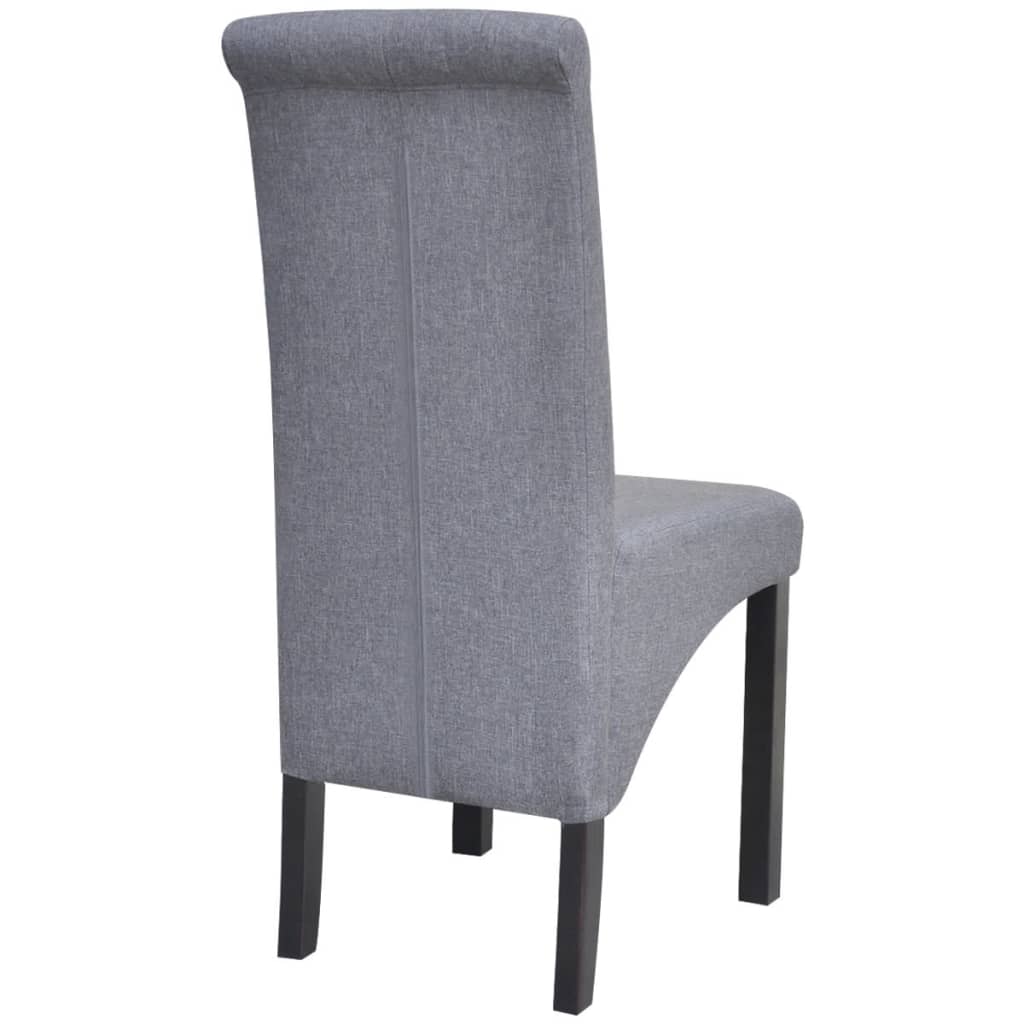 Eetkamerstoelen 6 st stof lichtgrijs is nu te koop bij PeponiXL, paradijselijk wonen!