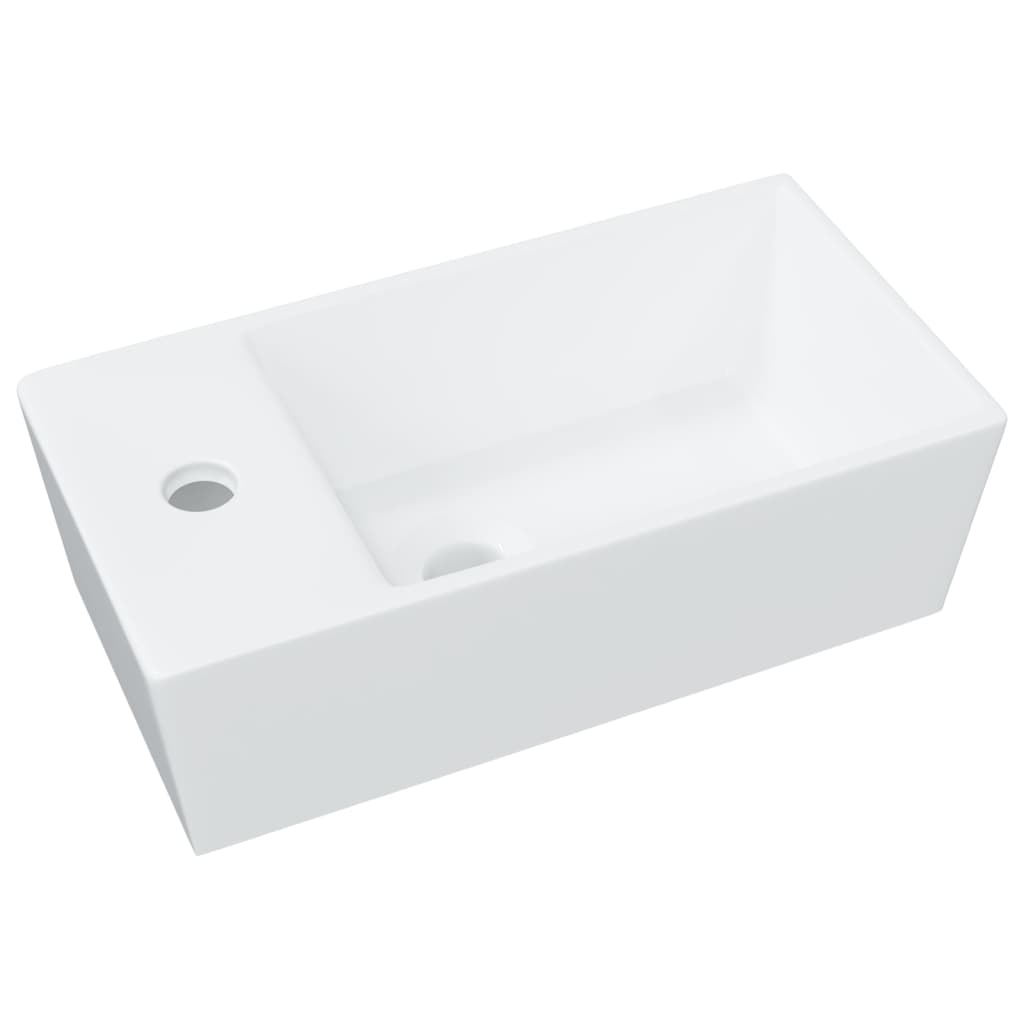 Wasbak 48x25x15 cm keramiek wit is nu te koop bij PeponiXL, paradijselijk wonen!