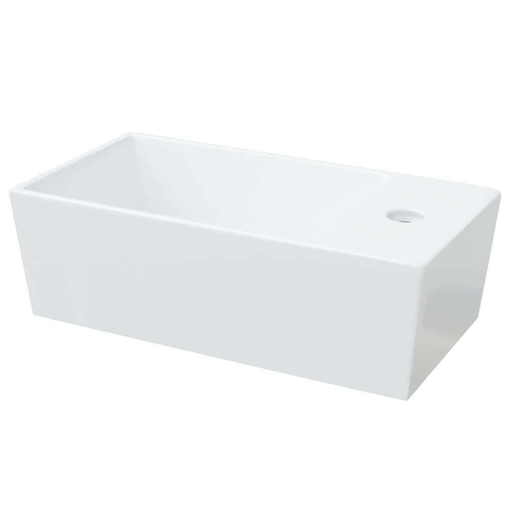Wasbak 48x25x15 cm keramiek wit is nu te koop bij PeponiXL, paradijselijk wonen!