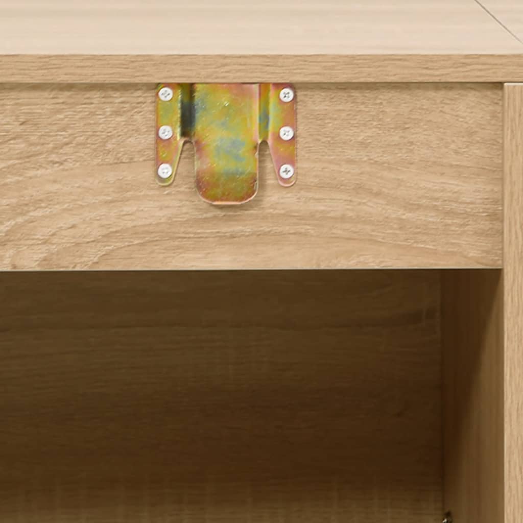 2-delige Badkamermeubelset bewerkt hout eikenkleurig is nu te koop bij PeponiXL, paradijselijk wonen!