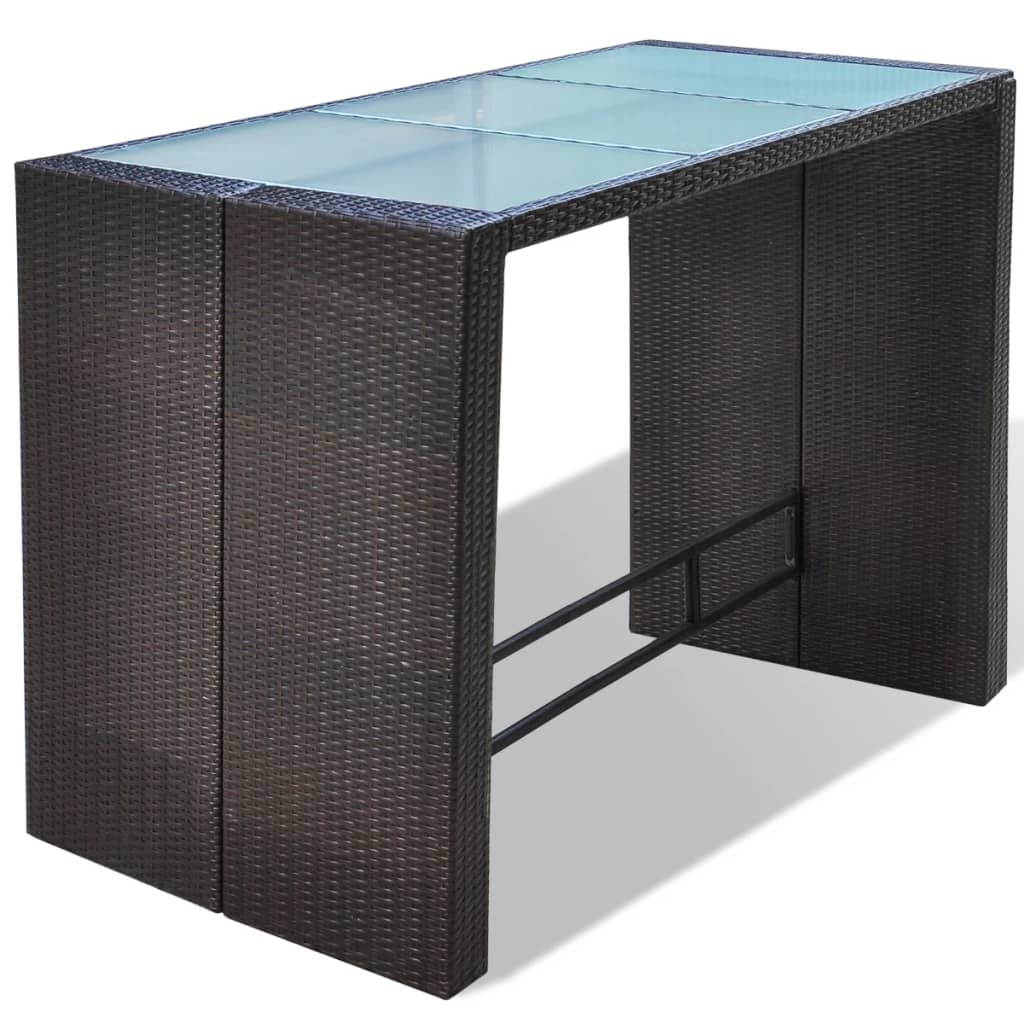 7-delige Tuinbarset met kussens poly rattan bruin is nu te koop bij PeponiXL, paradijselijk wonen!
