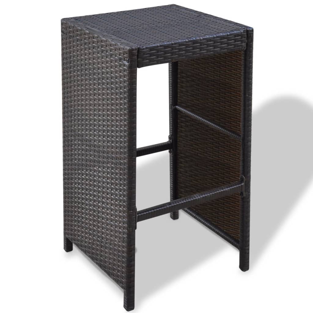 7-delige Tuinbarset met kussens poly rattan bruin is nu te koop bij PeponiXL, paradijselijk wonen!