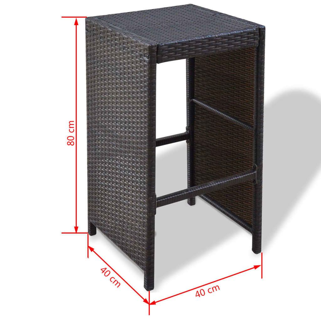 7-delige Tuinbarset met kussens poly rattan bruin is nu te koop bij PeponiXL, paradijselijk wonen!