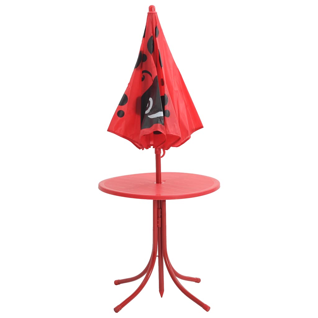 3-delige Bistroset voor kinderen met parasol rood is nu te koop bij PeponiXL, paradijselijk wonen!
