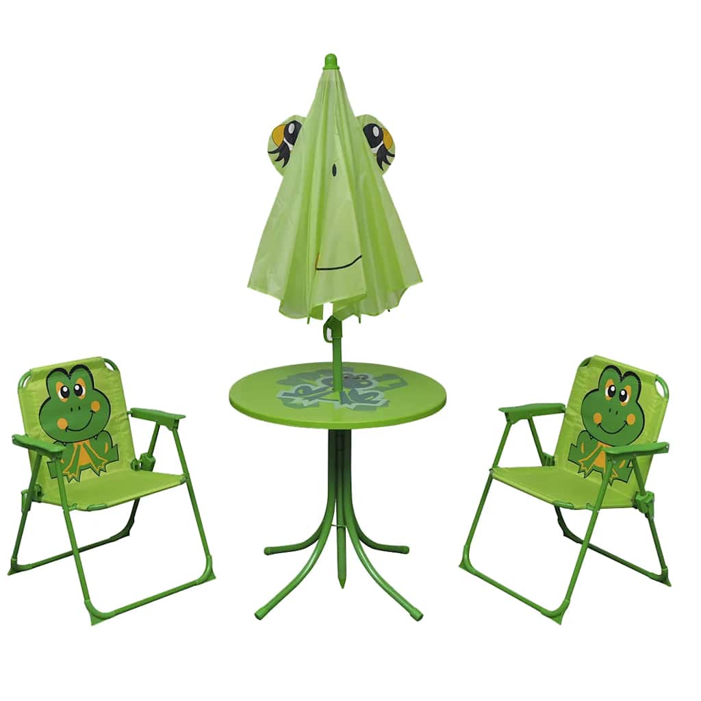 3-delige Bistroset voor kinderen met parasol groen is nu te koop bij PeponiXL, paradijselijk wonen!