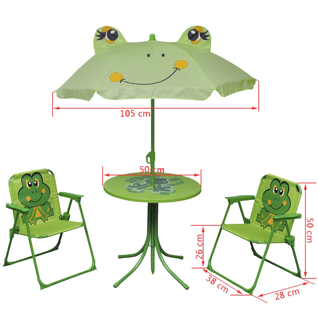 3-delige Bistroset voor kinderen met parasol groen is nu te koop bij PeponiXL, paradijselijk wonen!