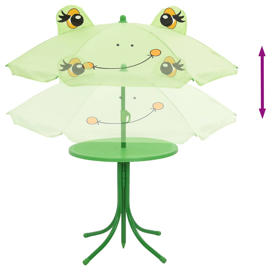 3-delige Bistroset voor kinderen met parasol groen is nu te koop bij PeponiXL, paradijselijk wonen!