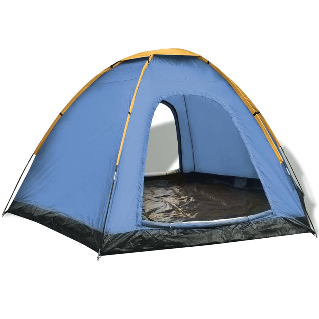 Tent 6-persoons blauw en geel is nu te koop bij PeponiXL, paradijselijk wonen!