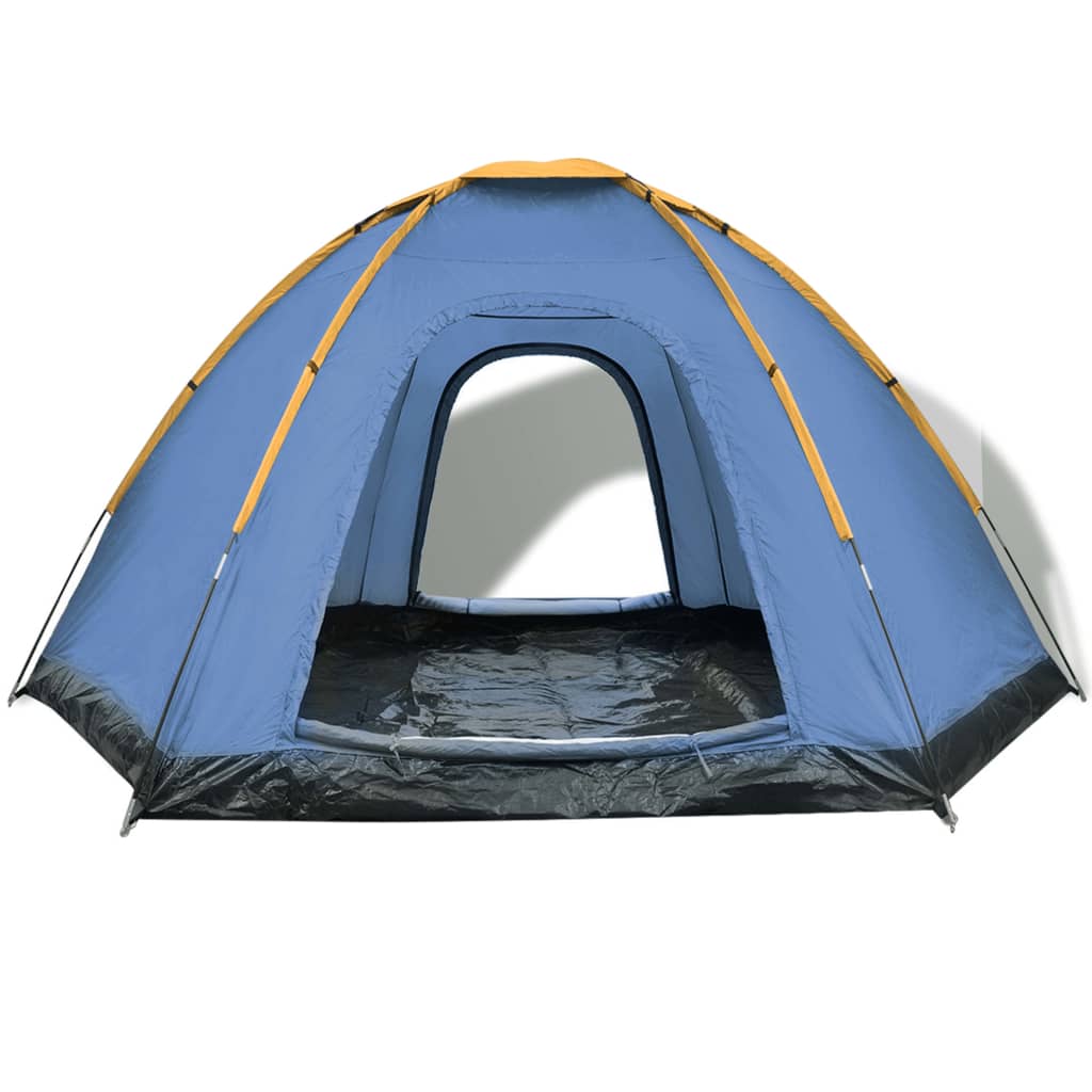 Tent 6-persoons blauw en geel is nu te koop bij PeponiXL, paradijselijk wonen!