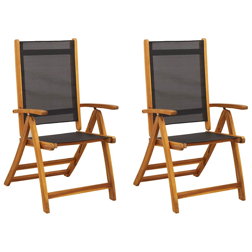 Tuinstoelen inklapbaar 2 st massief acaciahout en textileen is nu te koop bij PeponiXL, paradijselijk wonen!