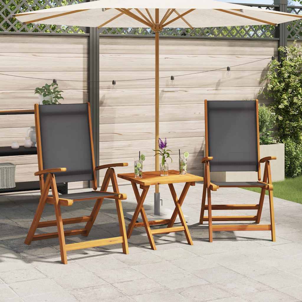Tuinstoelen inklapbaar 2 st massief acaciahout en textileen is nu te koop bij PeponiXL, paradijselijk wonen!
