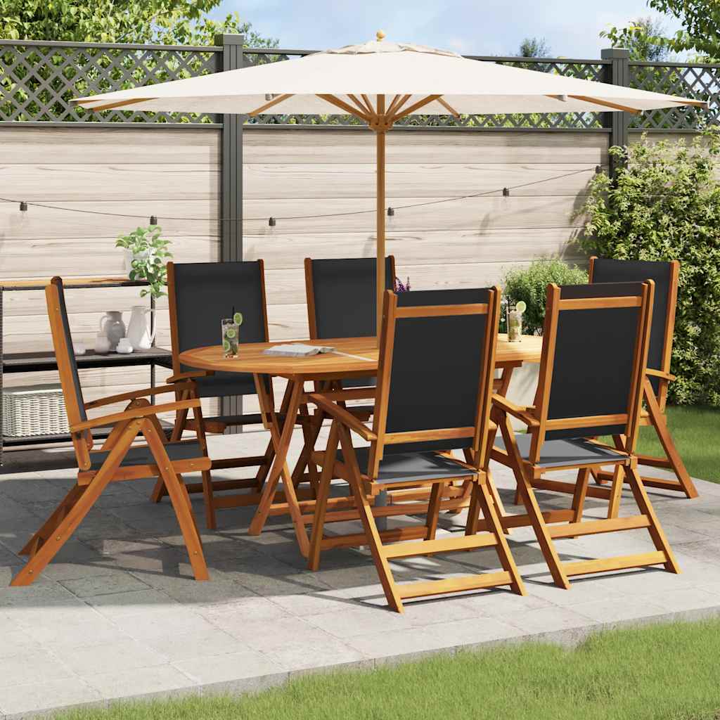 7-delige Tuinset massief acaciahout is nu te koop bij PeponiXL, paradijselijk wonen!