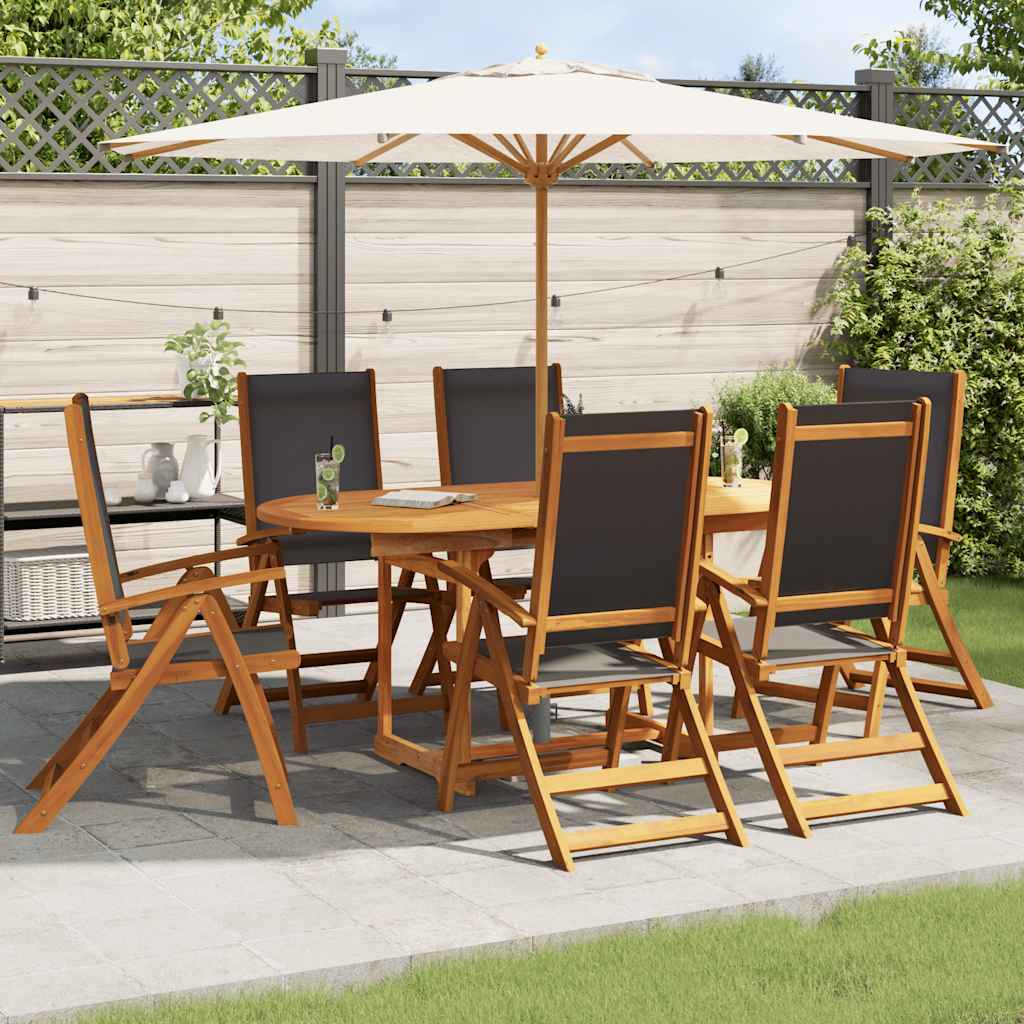 7-delige Tuinset massief acaciahout is nu te koop bij PeponiXL, paradijselijk wonen!