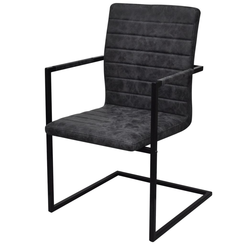 Eetkamerstoelen 6 st kunstleer zwart is nu te koop bij PeponiXL, paradijselijk wonen!