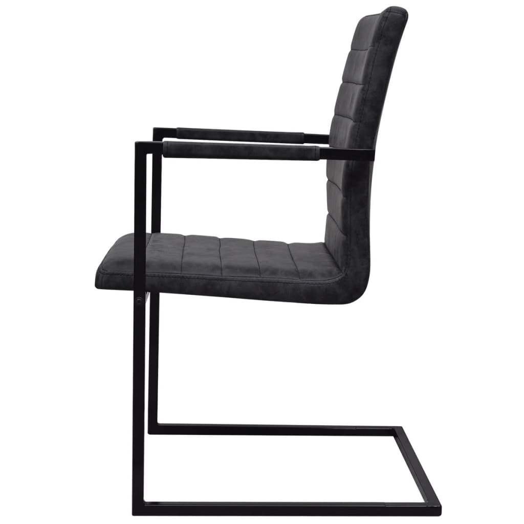 Eetkamerstoelen 6 st kunstleer zwart is nu te koop bij PeponiXL, paradijselijk wonen!