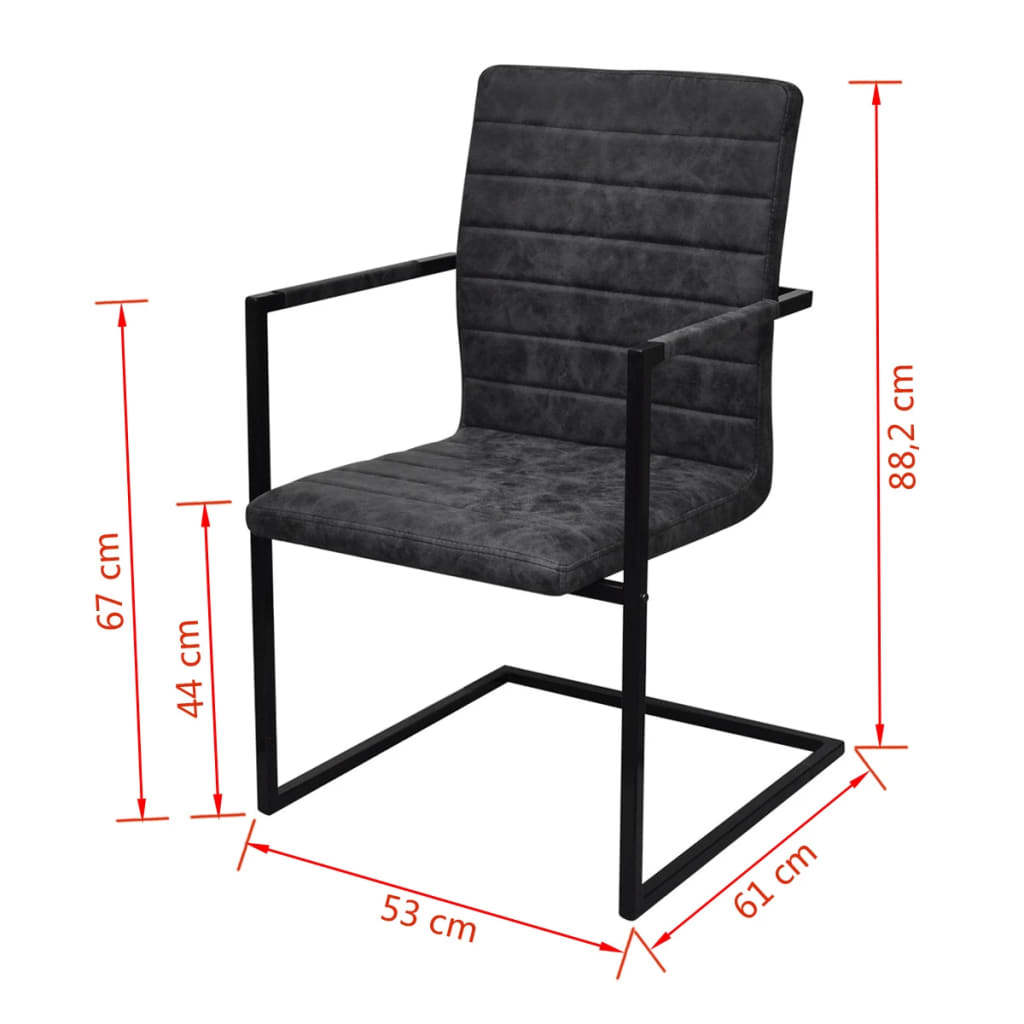 Eetkamerstoelen 6 st kunstleer zwart is nu te koop bij PeponiXL, paradijselijk wonen!