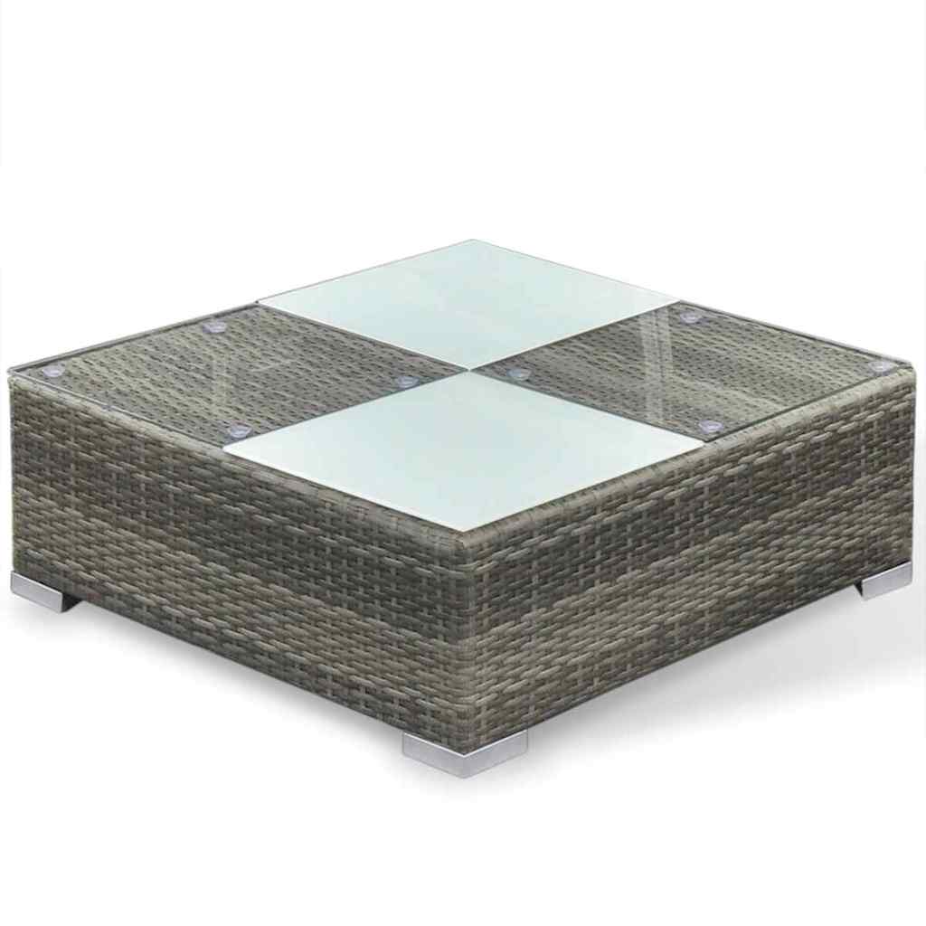 6-delige Loungeset met kussens poly rattan grijs is nu te koop bij PeponiXL, paradijselijk wonen!