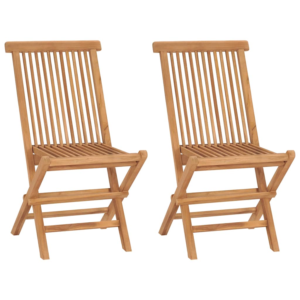 Tuinstoelen inklapbaar 2 st massief teakhout is nu te koop bij PeponiXL, paradijselijk wonen!