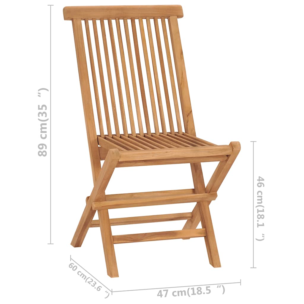 Tuinstoelen inklapbaar 2 st massief teakhout is nu te koop bij PeponiXL, paradijselijk wonen!