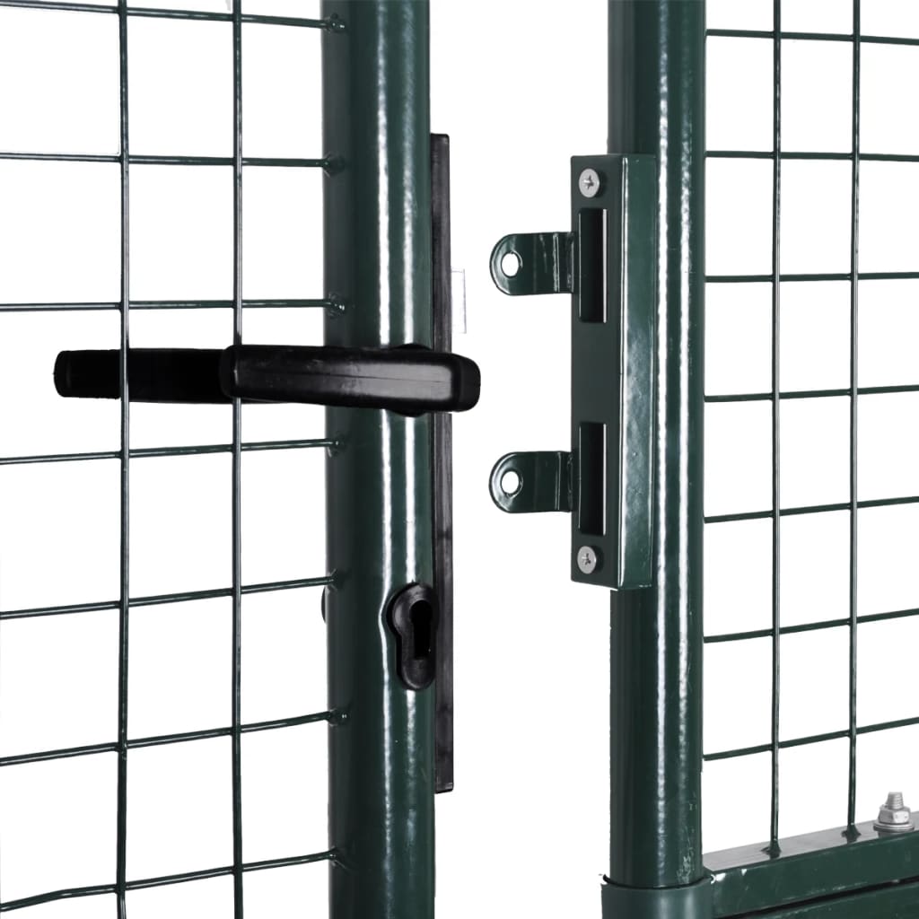 Dubbele poort met deur 300x150 cm gepoedercoat staal is nu te koop bij PeponiXL, paradijselijk wonen!