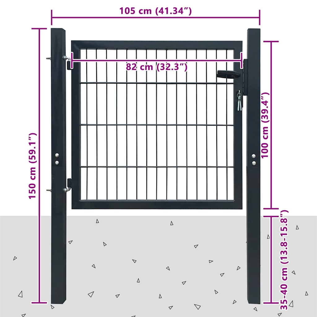 Hekpoort staal antraciet 100x100 cm is nu te koop bij PeponiXL, paradijselijk wonen!