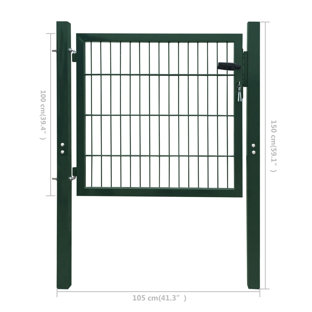 Poort 100x100 cm staal groen is nu te koop bij PeponiXL, paradijselijk wonen!