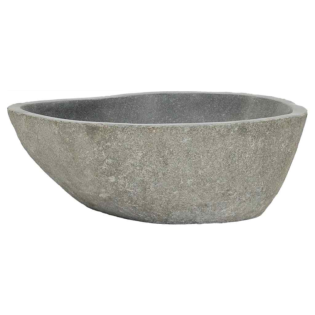 Wastafel ovaal (37-46)x(29-36) cm riviersteen is nu te koop bij PeponiXL, paradijselijk wonen!