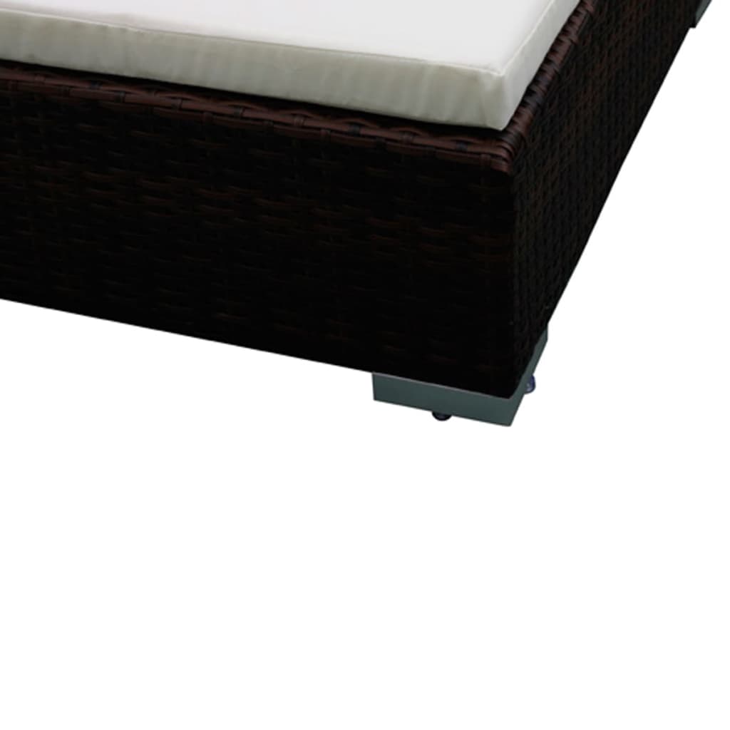 6-delige Loungeset met kussens poly rattan bruin is nu te koop bij PeponiXL, paradijselijk wonen!
