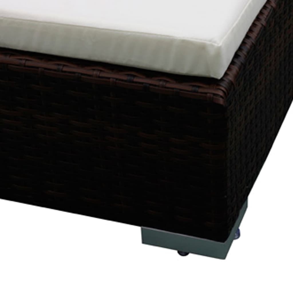 8-delige Loungeset met kussens poly rattan bruin is nu te koop bij PeponiXL, paradijselijk wonen!
