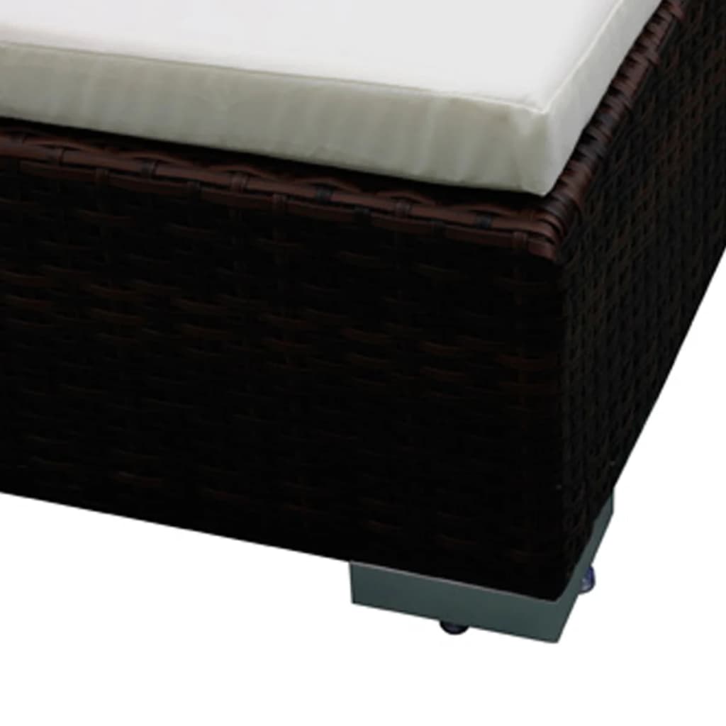 8-delige Loungeset met kussens poly rattan bruin is nu te koop bij PeponiXL, paradijselijk wonen!